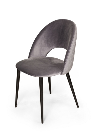 Стул Max ромб, бархат светло-серый