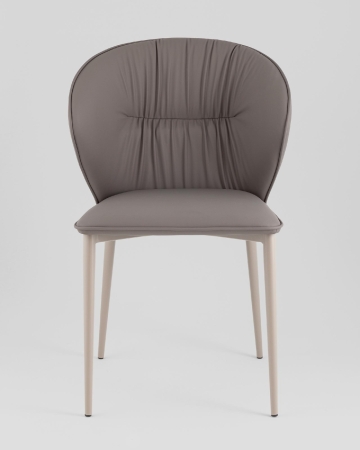 Стул обеденный Deia серая экокожа серые ножки