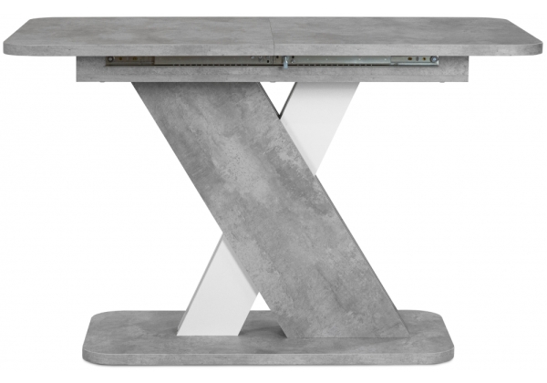 Стол Аврора цемент светлый, белый Стол Аврора цемент светлый, белый