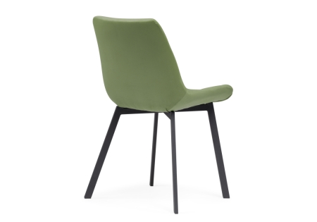 Стул Челси черный, зеленый велюр