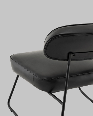 Кресло Kate new ткань экокожа черный