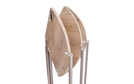 Складной стол B2389 D90 дуб