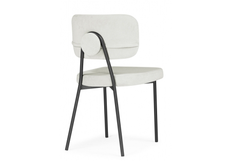 Стул на металлокаркасе Вакао бежевый brendy milk 02, черный