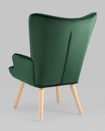Кресло Хью велюр темно-зеленый