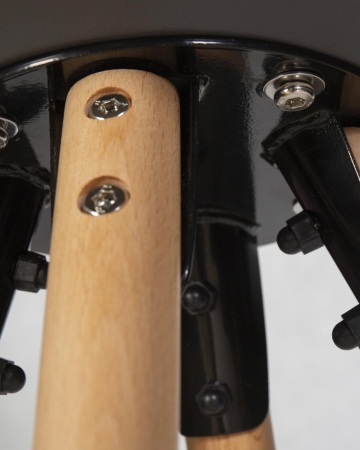 Набор 2 шт Стул полубарный RONNI, ножки светлый бук, темно-серый (GR-04)