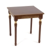Стол журнальный "Мили" темный орех, патина золото, 53х53хН55