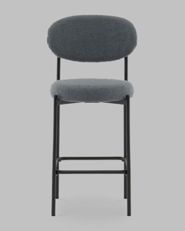 Стул полубарный Бриф DD букле темно-серый