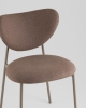 Стул Rina велюр коричневый, каркас бежево-серый