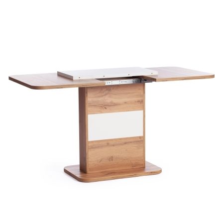 Стол обеденный SMART ЛДСП, 105-140х68,6х75 см, дуб вотан, белый