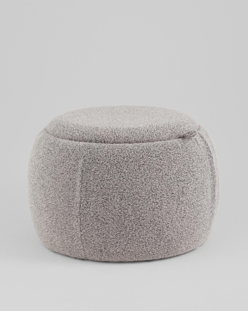 Пуф-столик Люкке с ящиком серый