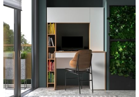 Стол Комфорт 12.71 дуб золотой натуральный, белая аляска