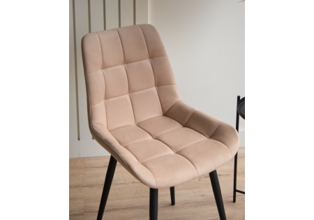 Стул на металлокаркасе Челси 360 К бежевый (zd 210), черный np