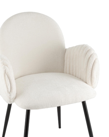 Стул обеденный Wave Stripes букле белый