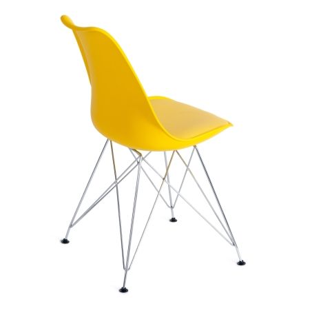 Стул TULIP IRON CHAIR (mod.EC-123) металл и пластик, 54.5*48*83.5 см, желтый