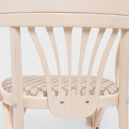 Деревянный стул Венский беленый дуб с мягким сиденьем из ткани