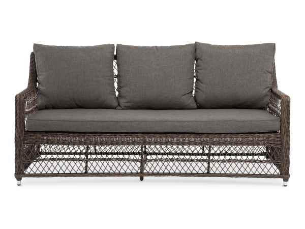 "Гранд Латте" диван трехместный из искусственного ротанга, цвет коричневый