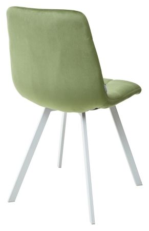 Стул CHILLI SQUARE G108-27 террариумный мох велюр, белый каркас