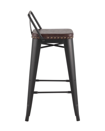 Стул полубарный TOLIX SOFT черный матовый