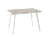 БОРГ-120(160)х80 стол раздвижной со стеклом латте, белый