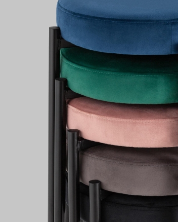 Табурет Рио велюр пыльно-розовый Табурет Рио велюр пыльно-розовый