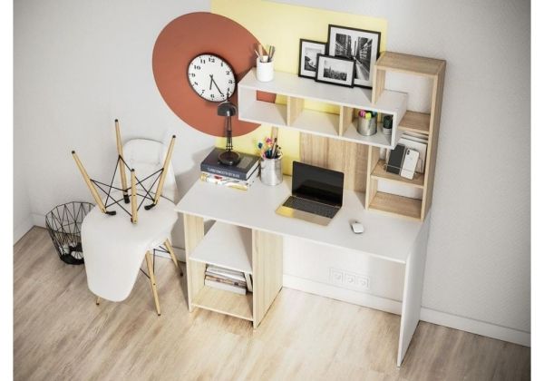 Стол Олимп дуб сонома, белый