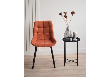 Стул на металлокаркасе Челси П терракотовый (zd 432) / черный