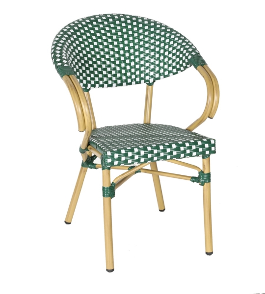 "Грас" плетеный стул из искусственного ротанга, цвет зеленый "Грас" плетеный стул из искусственного ротанга, цвет зеленый