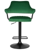 Стул барный CHARLY черный, зеленый велюр MJ9-88