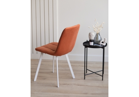 Стул на металлокаркасе Чилли терракотовый, белый