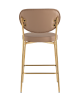 Стул полубарный Барбара NEW экокожа бежевая, золотые ножки 2 шт.
