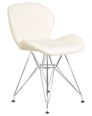 Стул обеденный BUTTERFLY ножки хром, кремовый