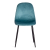 Стул BREEZE (mod. 4724) вельвет и металл, 44х53х87 см, темно-бирюзовый и черный Стул BREEZE (mod. 4724) вельвет и металл, 44х53х87 см, темно-бирюзовый и черный