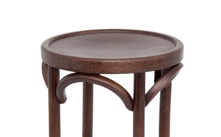 Барный деревянный табурет Венский 750 темный тон с твердым сиденьем