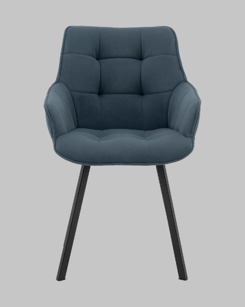 Стул Амальри велюр серо-синий