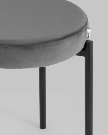 Табурет Рио велюр темно-серый Табурет Рио велюр темно-серый