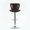 Барный стул Barneo N-87 Over, хром - SPU коричневый глянец