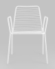 Стул с подлокотниками Дели металл белый