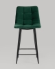 Стул полубарный Джанго велюр зеленый высота сиденья 60 см