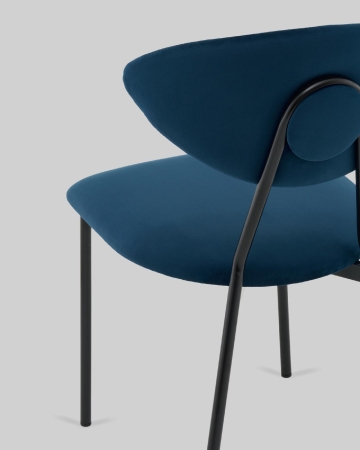 Стул обеденный Квинси велюр синий Стул обеденный Квинси велюр синий