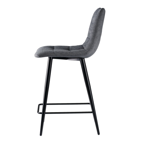 Стул полубарный Base букле темно-серый MOSS 996 60см