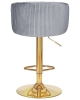 Стул барный DARCY золотой, серый велюр 1922-19