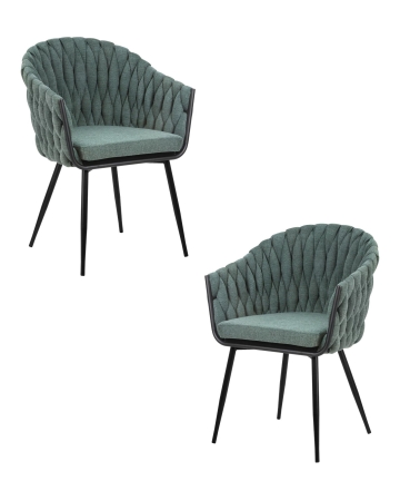 Набор 2 шт Стул обеденный MATILDA, зеленая ткань (LAR 275-23)