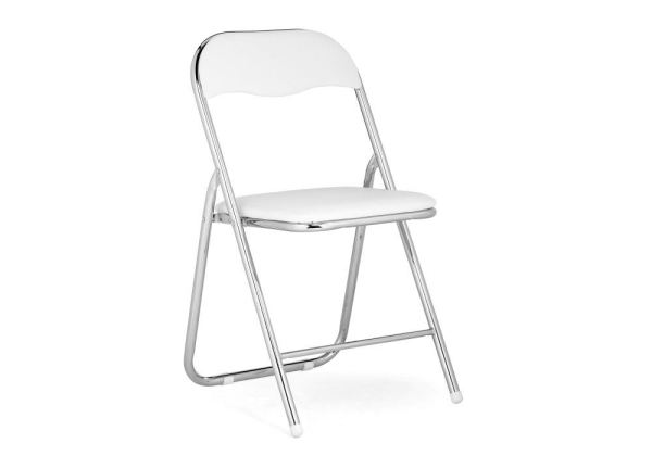 Стул Fold 1 складной белый, хром
