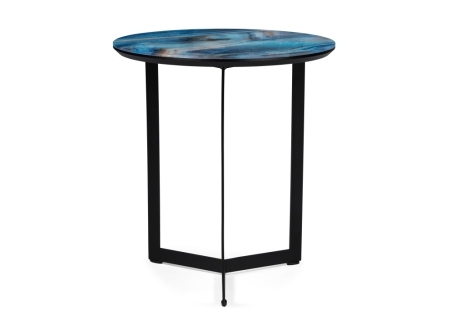 Журнальный стол Роб D-450 45х50 лазурит, черный