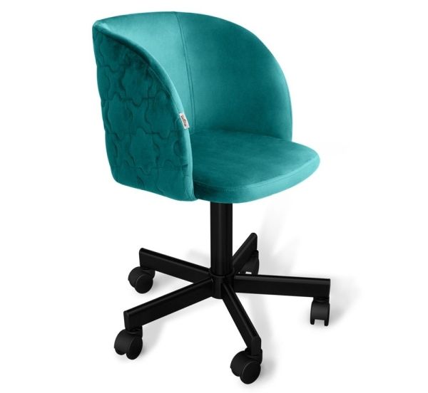 Стул подъемно-поворотный SHT-ST33-1/S120M альпийский бирюзовый, черный муар