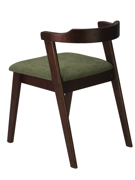 Стул Штаер темный тон, букле зеленый MOSS 615
