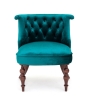 Деревянное кресло Бархат изумрудное с темными ножками