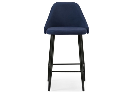 Барный стул Джама темно-синий, черный матовый