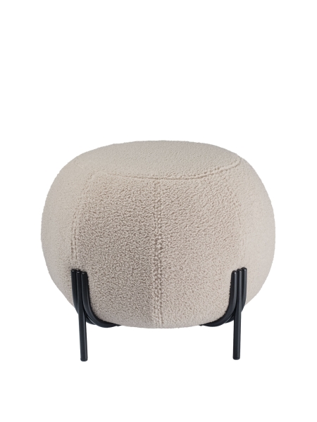 Пуф круглый Флойд бежевый экомех HUSH 130
