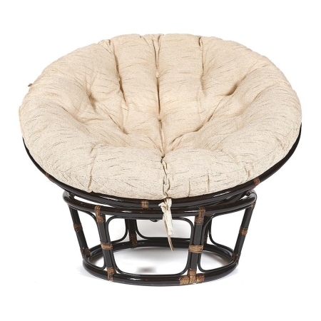 Кресло "PAPASAN" 23/01 W, с подушкой, античный черно-коричневый, ткань старт